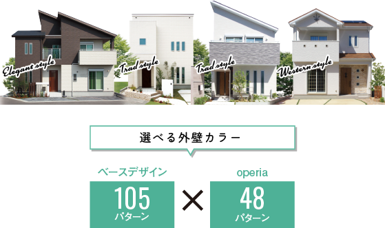 選べる外壁カラー