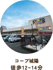コープ城陽 徒歩12〜14分